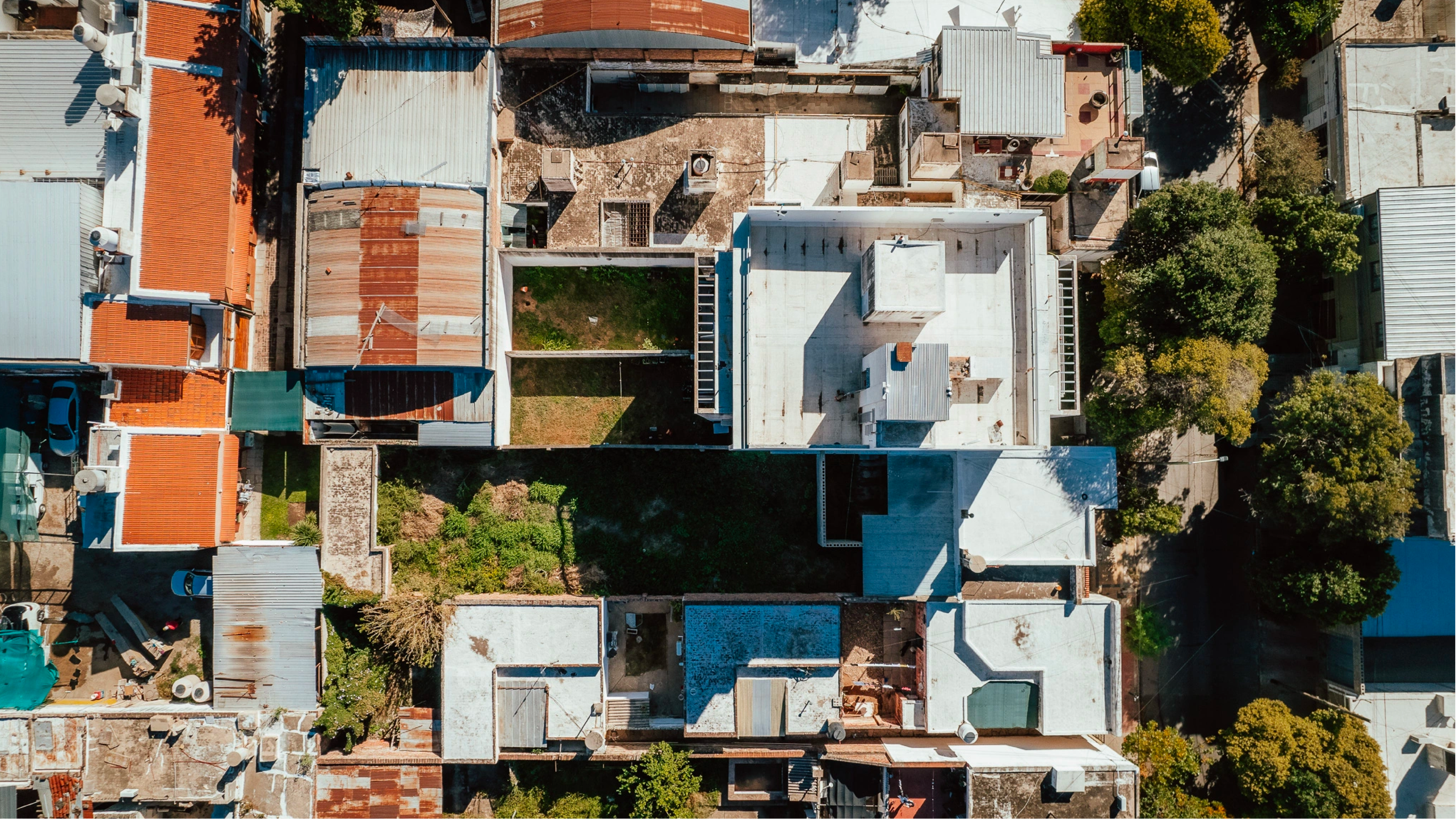 Vista desde arriba de una ciudad